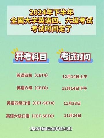 新澳2025年正版资料和六级与六级考试时间